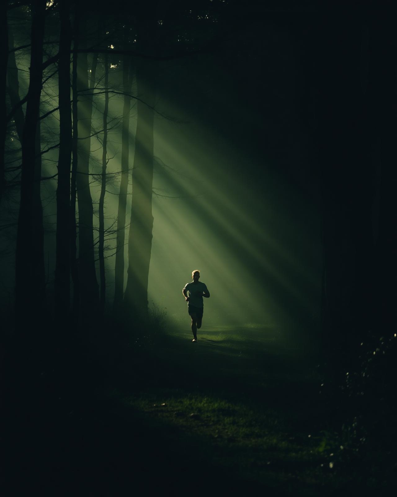 Hardlopen in het bos
