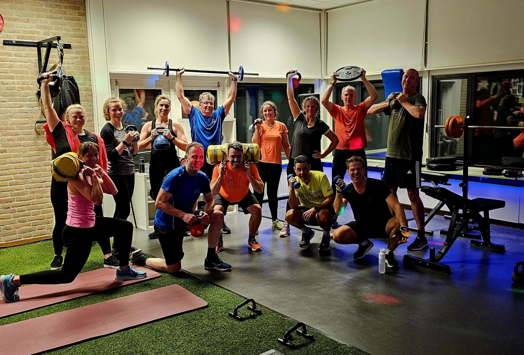 Groepstraining met gewichten